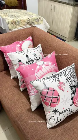 pink na pink ang christmas 🎀 #fyp #christmasdecor #pillowcase #christmaspillowcase #pinkchristmaspillowcase 