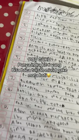 Makin lama ngajar jadi makin jago baca tulisan abstrak murid😭🙏🏻 #fyp #pov #guru #gurusd #xyzabc 