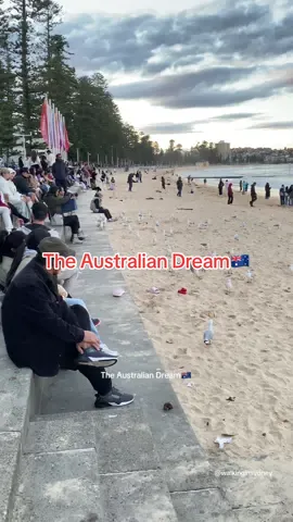 The Australian Dream🇦🇺 - Manly Beach🏖️. Sydney, Australia🇦🇺. Manly Beach is an iconic and celebrated beach on Sydney's Northern Beaches, known for being a birthplace of surfing in Australia and the site of the world's first surf lifesaving club. It offers both wide ocean beaches popular for surfing and protected harbour coves ideal for swimming and paddling. Accessible by a scenic ferry ride from Sydney's CBD, Manly provides a combination of natural beauty, vibrant beachfront culture with shops and cafes, and numerous water sports, making it a popular destination for locals and tourists alike. #sydney #australia #walkinginsydney #manlybeach #sunsetbeach 