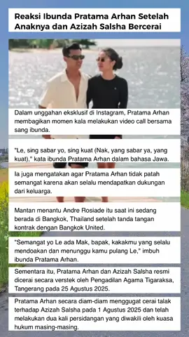 Reaksi Ibunda Pratama Arhan Setelah Anaknya dan Azizah Salsha Bercerai #selebritis #artis 