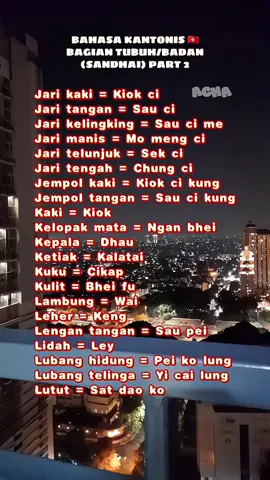 Bagian tubuh/badan (Sandhai) dalam bahasa kantonis Hongkong  #fyp #pmihongkong🇭🇰🇮🇩 #bahasakantonis #bahasahongkong #belajarbahasakantonis 