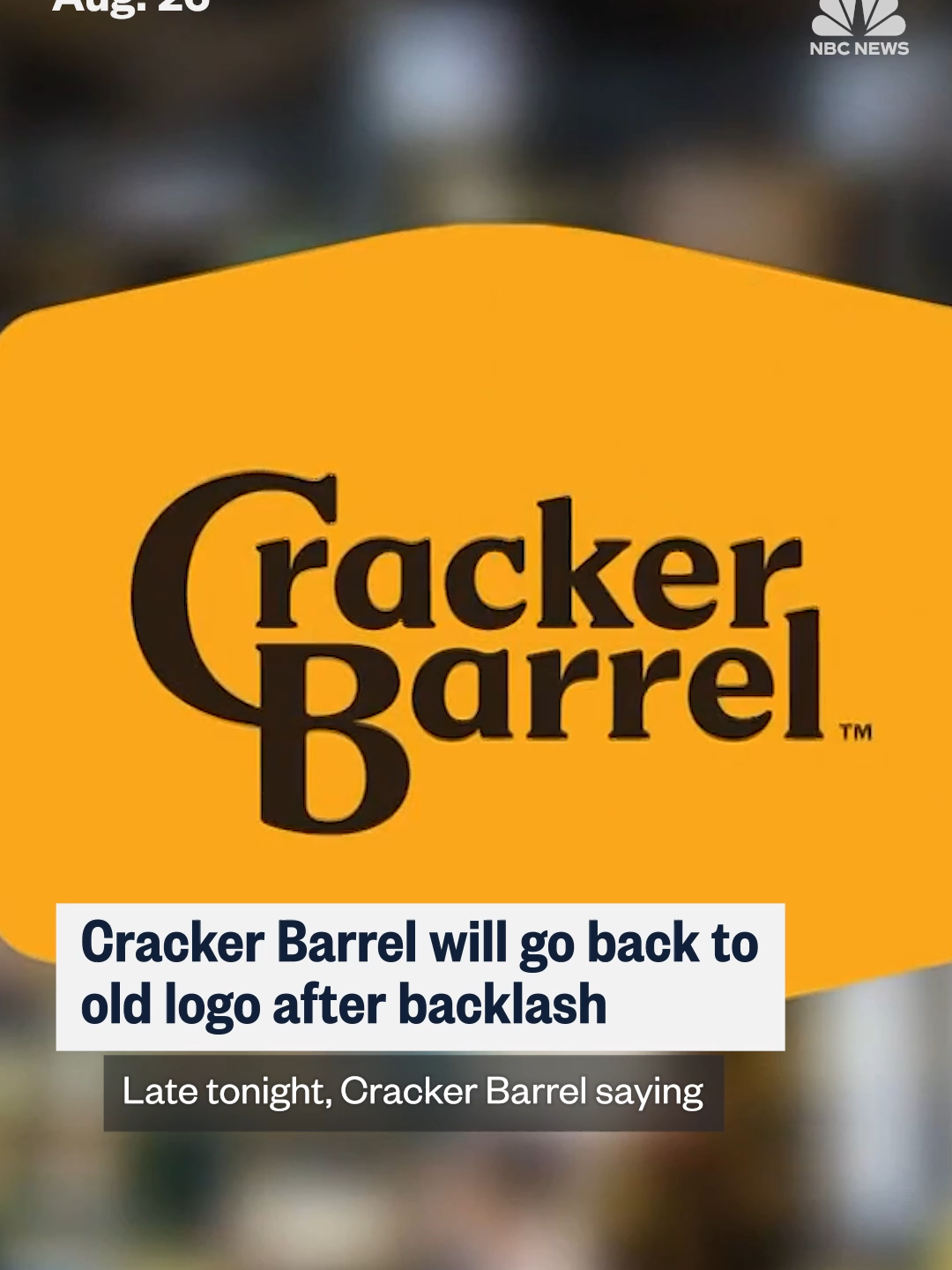 After online outrage by conservatives who accused #CrackerBarrel of changing its values or going “woke” when it rolled out a new logo, the company said that it was returning to its old branding.