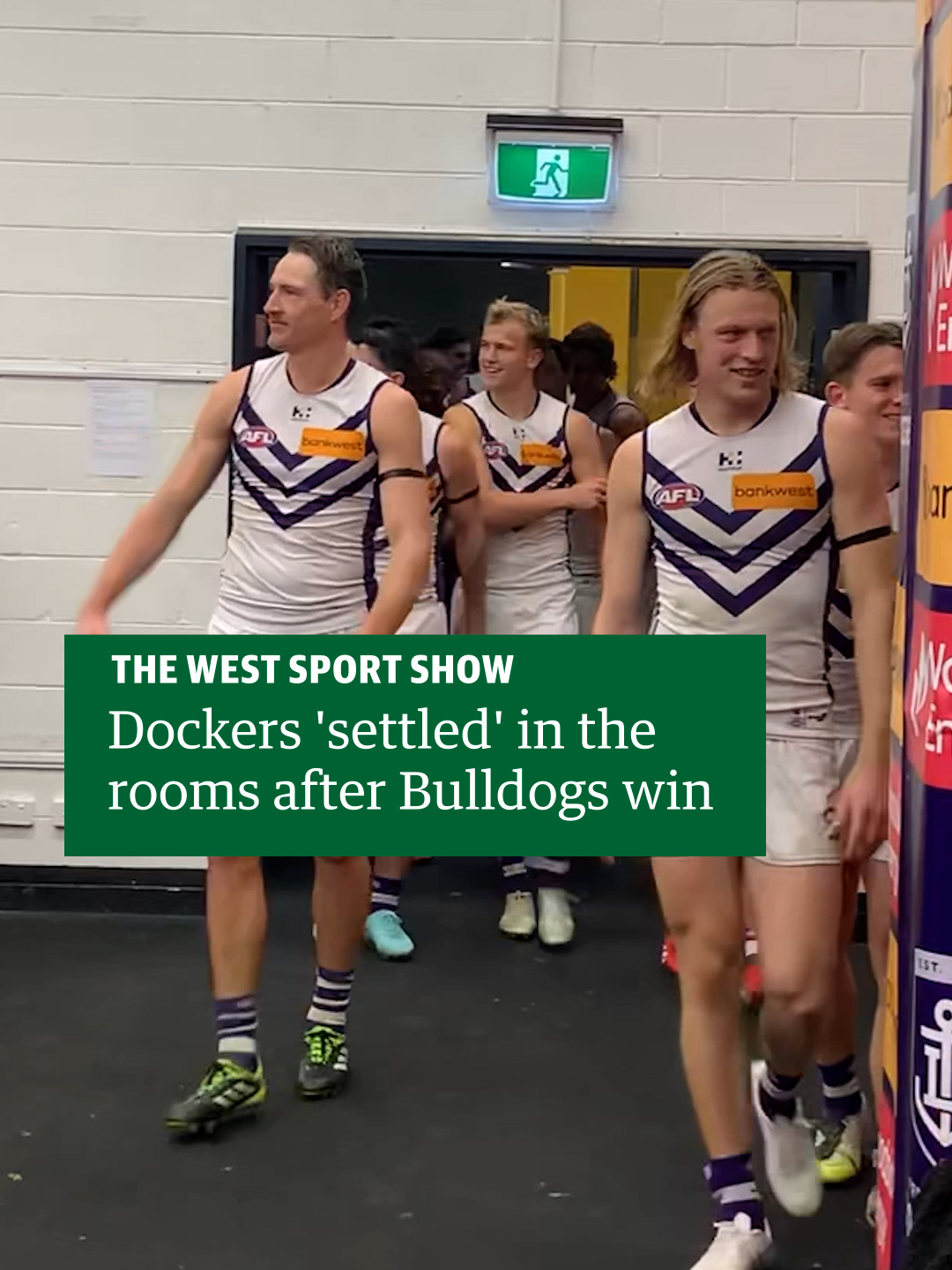Craig O'Donoghue observed a calm and settled Dockers rooms after they beat the Bulldogs to secure finals. #afl #fremantledockersfc