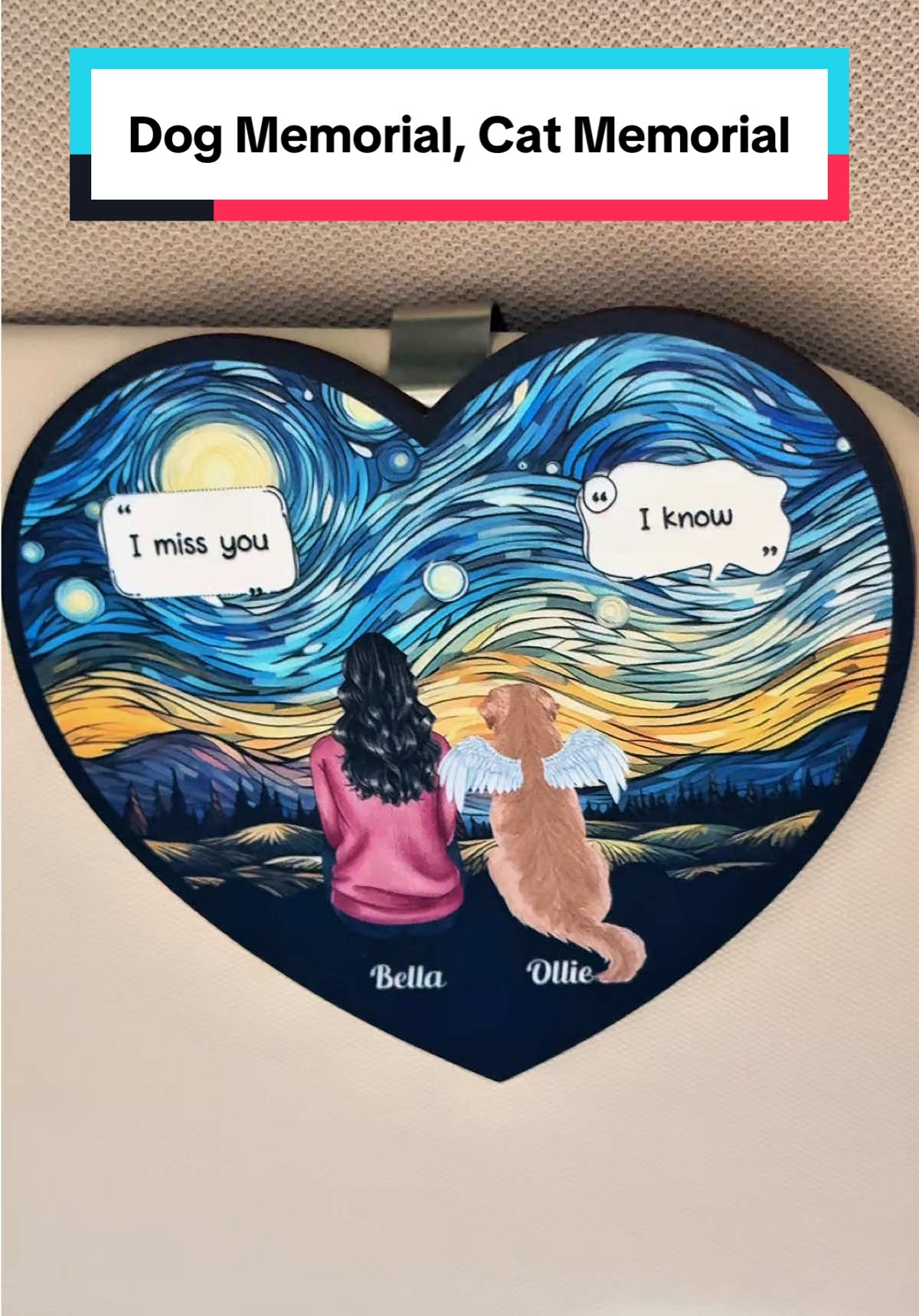 Always by your side, even from across the rainbow bridge 🐕🌤️ #macorner #carvisorclip #petmemorialclip #doglosssupport #pawprintsforever