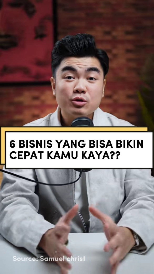 Banyak orang bilang, kalau mau kaya harus kerja keras banting tulang. Tapi kenyataannya, kerja cerdas jauh lebih penting. Caranya? Mulai bisnis dengan potensi besar dari sekarang. Aku punya list 6 bisnis cepat kaya yang bisa kamu coba buat masa depan lebih cerah👀🚀 Sc: Samuel christ #PeluangBisnis #CuanMaksimal #BisnisAnakMuda #digitalmarketing 