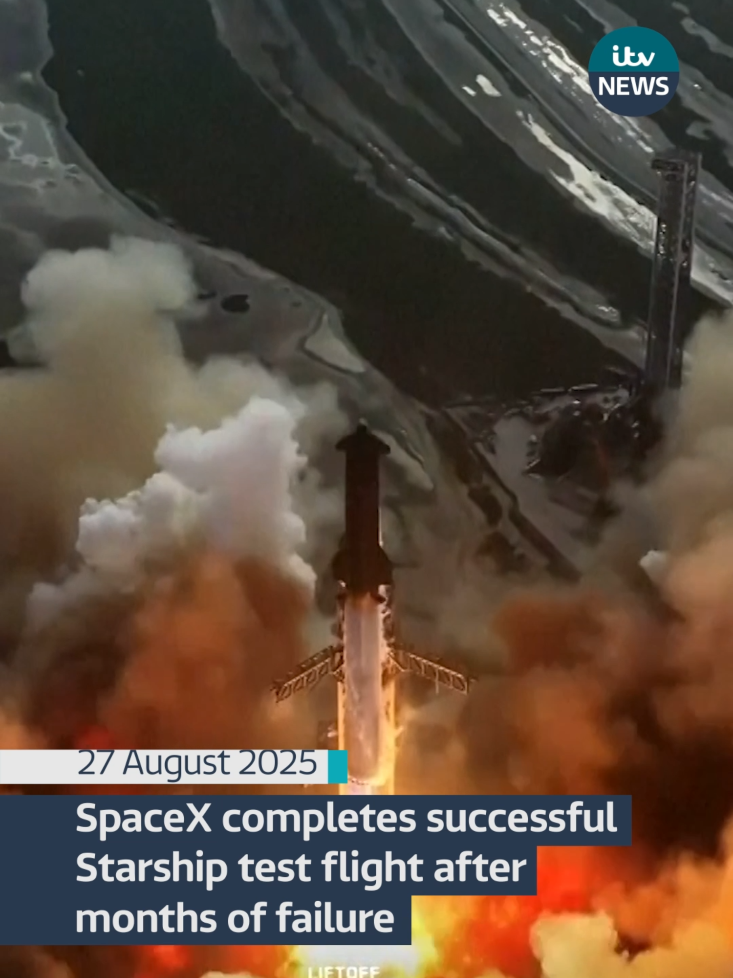 SpaceX has carried out a successful test launch of its Starship spacecraft after a series of failed flights of the world's biggest and most powerful rocket. No crew members were aboard the demo launch.#itvnews #space #spacex