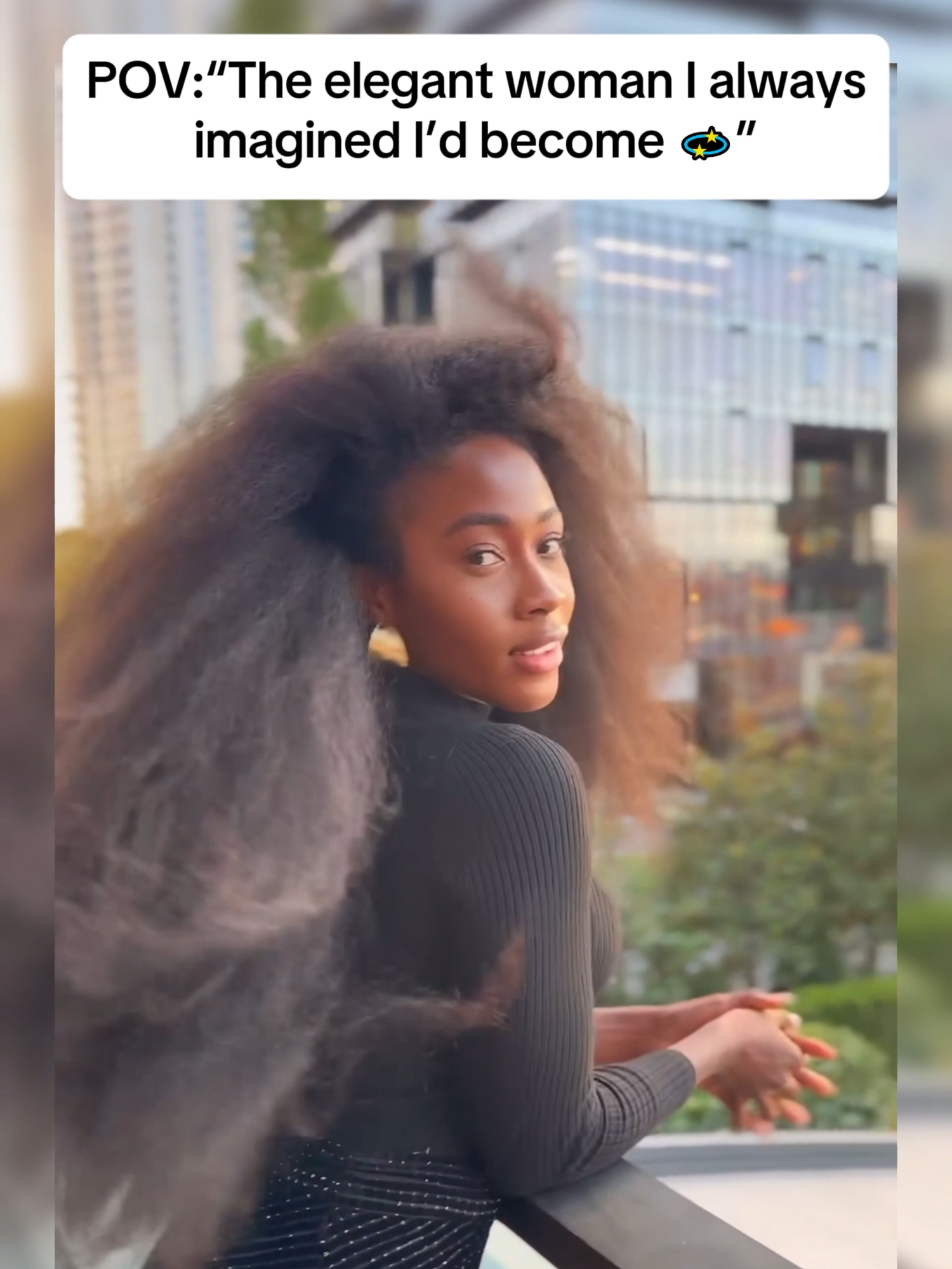 “The elegant woman I always imagined I’d become 💫”#wigfeverhair #humanhairwig #blackgirlmagic #beginnerfriendly #halfwigtok #viralvideo #fyp #foryou #supersale