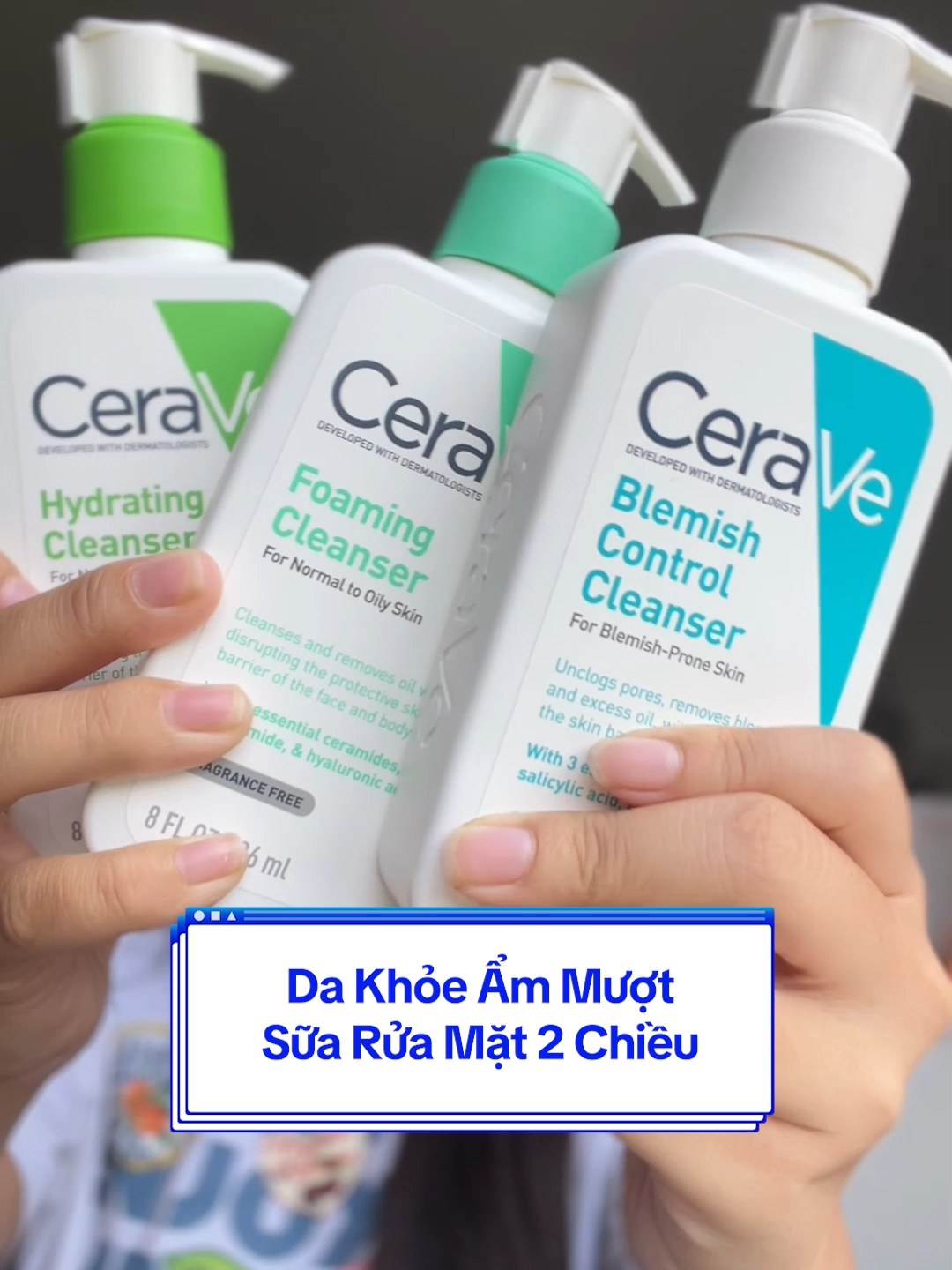 Không lo khô da vì da đủ ẩm khi sử dụng Sữa rửa mặt CeraVe. Nói không với bào mòn da vì có Ceramide nuôi dưỡng và Duy trì hàng rào bảo vệ da nhé 																									 #CeraVe #CeraVeVietNam #OutTrinhLamSach #SachAmChuanChuyenGia
