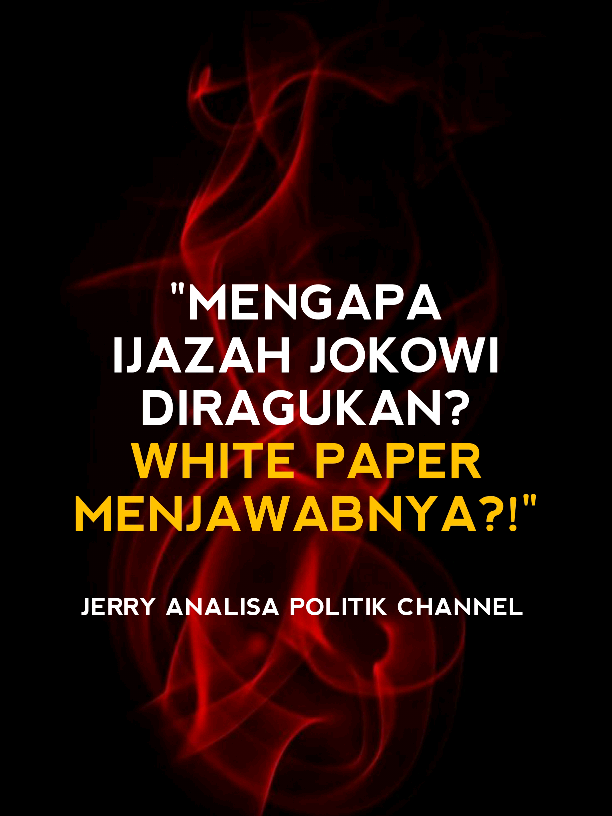 Publik kembali diguncang oleh kontroversi lama: apakah ijazah Jokowi asli atau palsu? Sebuah dokumen investigatif yang disebut White Paper kini muncul, menyajikan analisis mendalam, bukti, hingga kejanggalan yang sulit diabaikan. Video ini membahas: Apa itu White Paper dan siapa yang menyusunnya Bukti serta potongan puzzle yang dipaparkan Mengapa publik semakin yakin ada sesuatu yang ditutupi Apa dampaknya terhadap dunia politik Indonesia ke depan Pertanyaan besarnya: benarkah kebenaran sudah di depan mata, atau justru publik sedang diarahkan pada narasi tertentu? Tonton sampai akhir dan nilai sendiri fakta yang ada! #IjazahJokowi #WhitePaperJokowi #IjazahPalsu #KontroversiPolitik #InvestigasiJokowi 