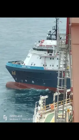 blow throw line after bungkering barite####offshorelife ###namung kuli