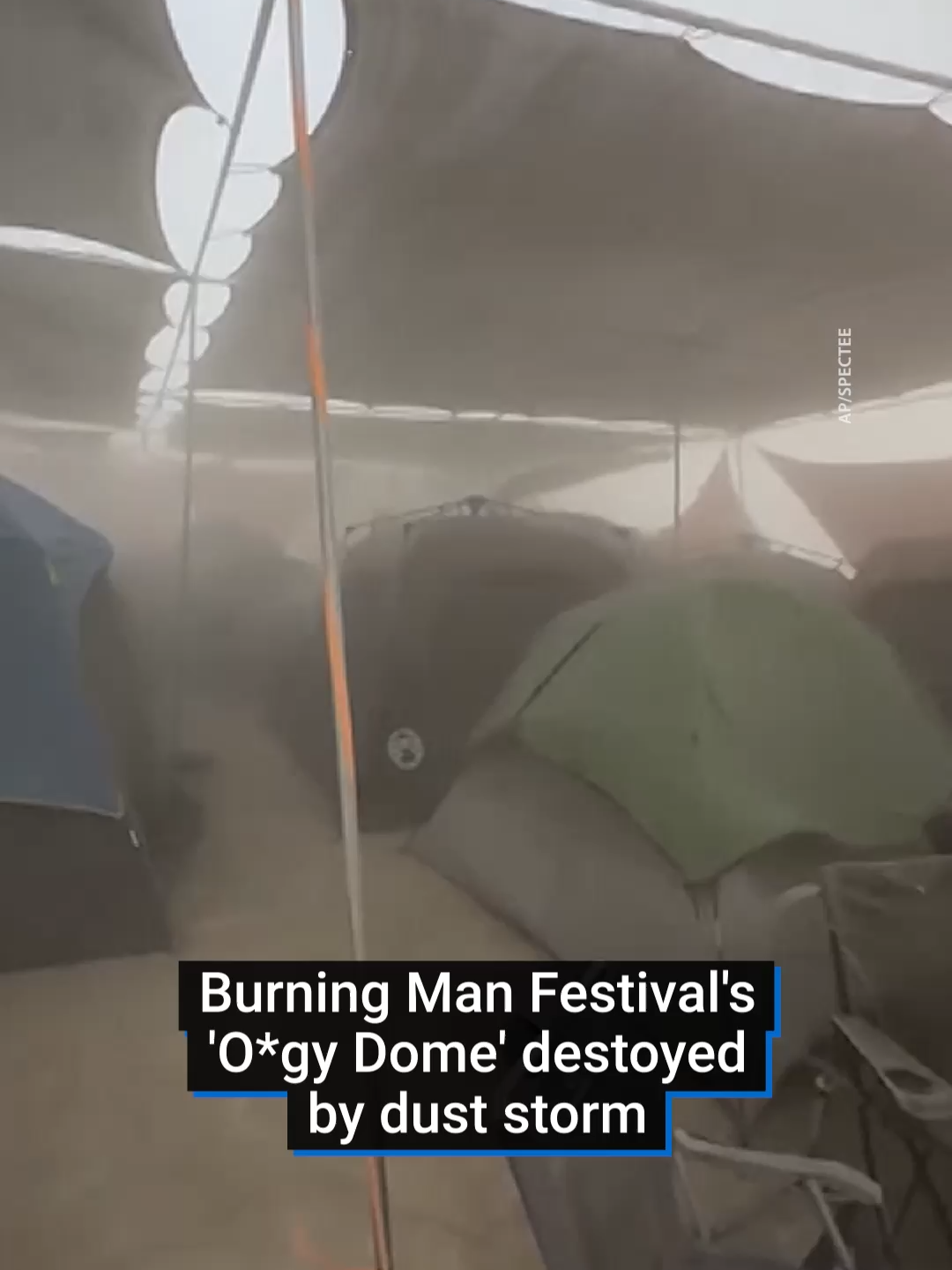 An infamous dome at Burning Man Festival has been totally destroyed in a dust storm in Nevada. The event that attracts celebrities and billionaires has been hit by 50mph winds. Tens of thousands of people are expected to attend. #burningmanfestival2025 #burningmanfestival #nevada #nevadaweather #dune #madmax