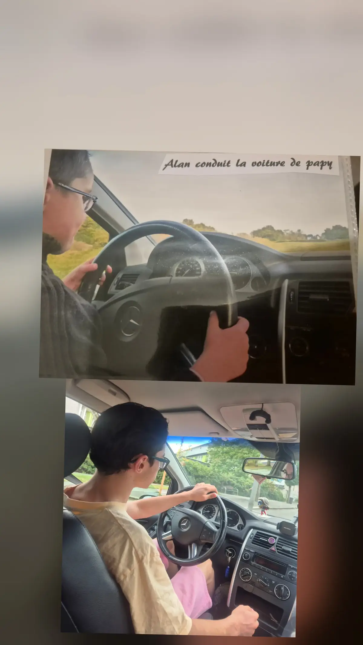 ✨ « Du rêve d’enfant au volant de grand…  À 3 ans il jouait à conduire la voiture de son papy, aujourd’hui, 15 ans plus tard, il la conduit pour de vrai. Papy serait si fier de le voir prendre la route à ses côtés. » 🚗💫 #voiture #Flashback #souvenir #emotion 