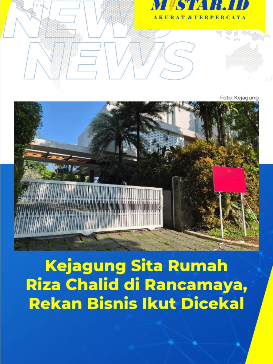 Jakarta, MISTAR.ID Kejagung Sita Rumah Riza Chalid di Rancamaya, Rekan Bisnis Ikut Dicekal Selengkapnya: https://mistar.id/news/nasional/kejagung-sita-rumah-riza-chalid-di-rancamaya-rekan-bisnis-ikut-dicekal #korupsi #pertamina #minyak #rizachalid #rumahmewah 