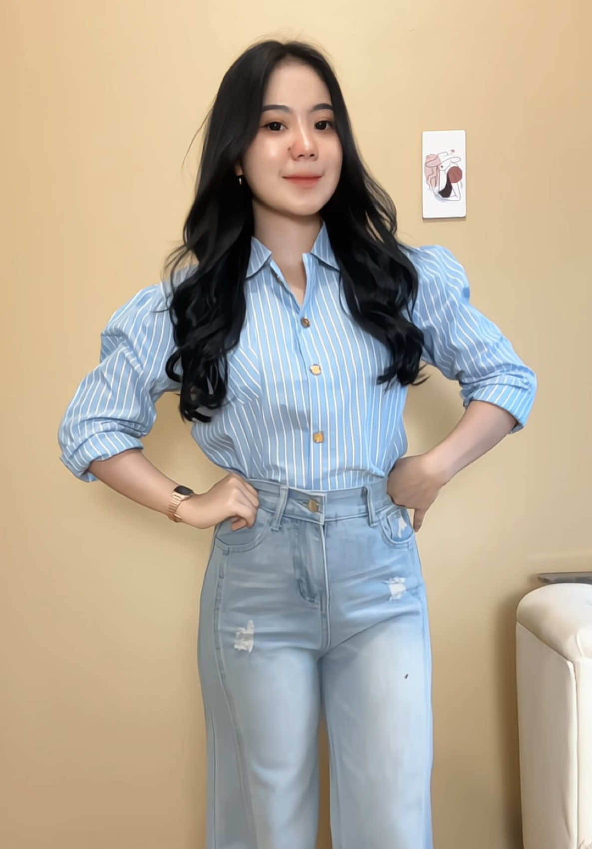 cantii bgtt kemeja nya ga perlu banyak stylish udah cakeup#kemejawanita #kemejaoversize #kemejacasualwanita 