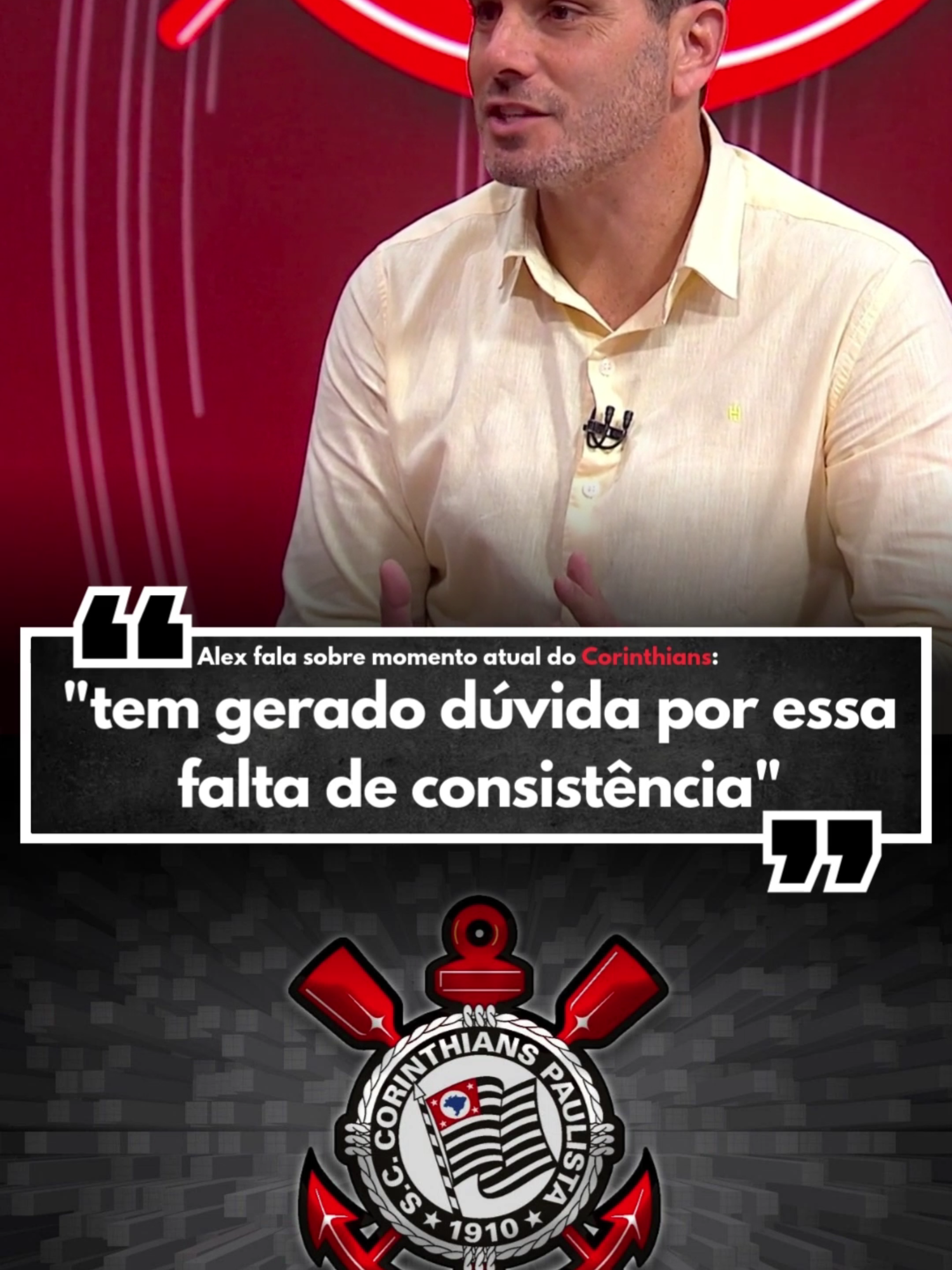ALEX FALA SOBRE FALTA DE CONSISTÊNCIA DO CORINTHIANS NOS JOGOS #corinthians #futebol