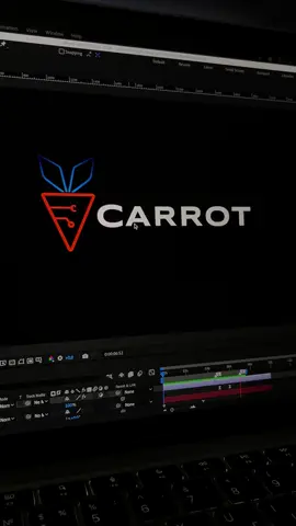 Carrot logo animation | by Midnight #logoanimation #animation #motiondesign #aftereffectsedits #motiongraphics 