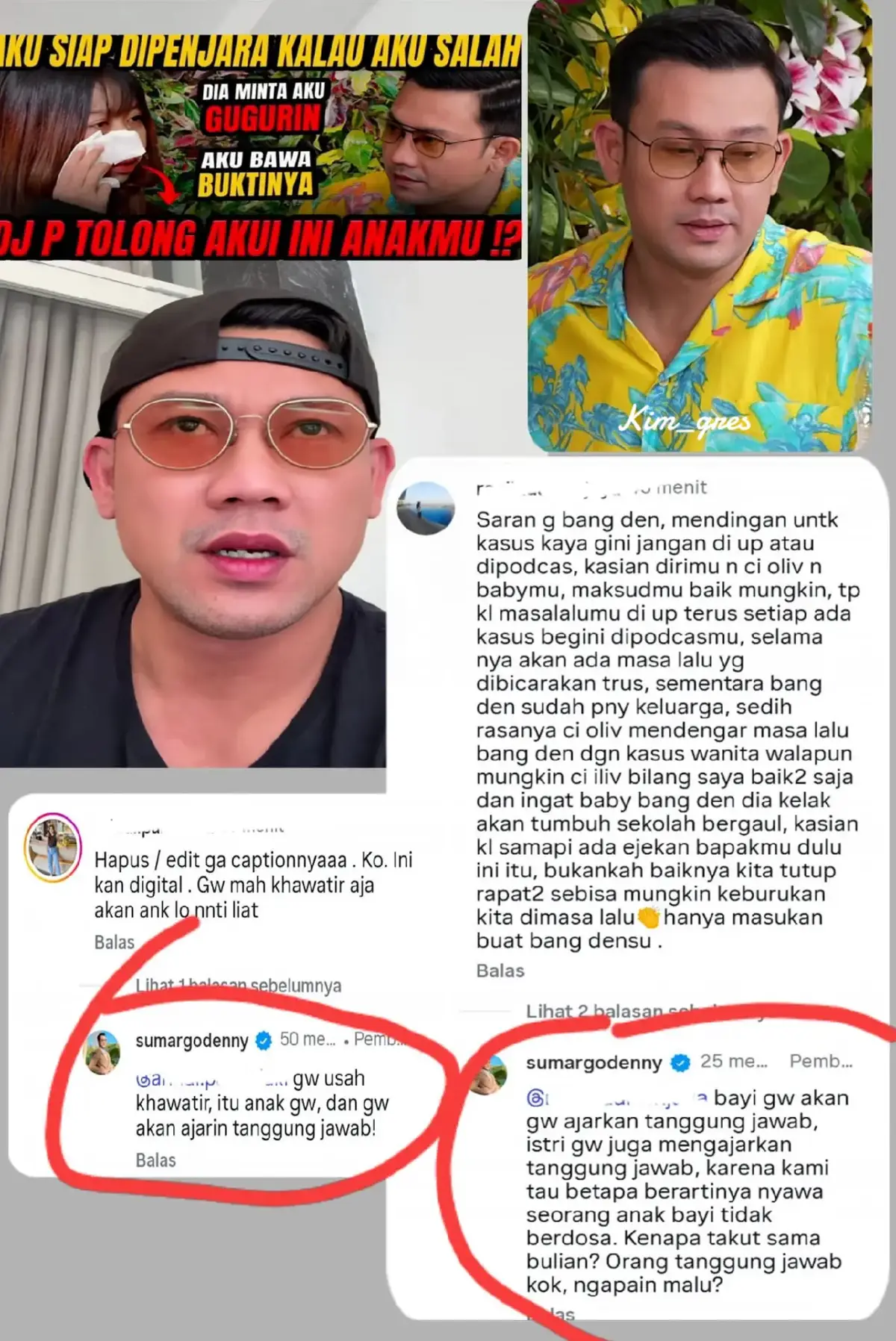 Denny Sumargo balas komentar Netizen yang ngasih saran