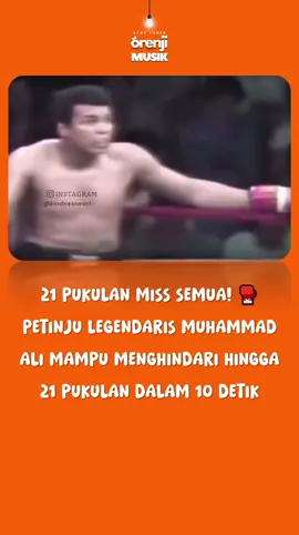 Muhammad Ali sering dianggap sebagai salah satu petinju tercepat dalam sejarah, terutama di divisi kelas berat.  Kecepatannya tidak hanya dalam pukulan, tetapi juga dalam gerakan kaki dan refleksnya yang luar biasa. Ali memiliki gaya bertarung yang unik dengan teknik “float like a butterfly 🍊 Stay Tuned @orenjimusik 👉🏻 Kirim karyamu ke DM kami. ——— #orenjimusik #orenji #orenjidigital #indonesia #viral                        