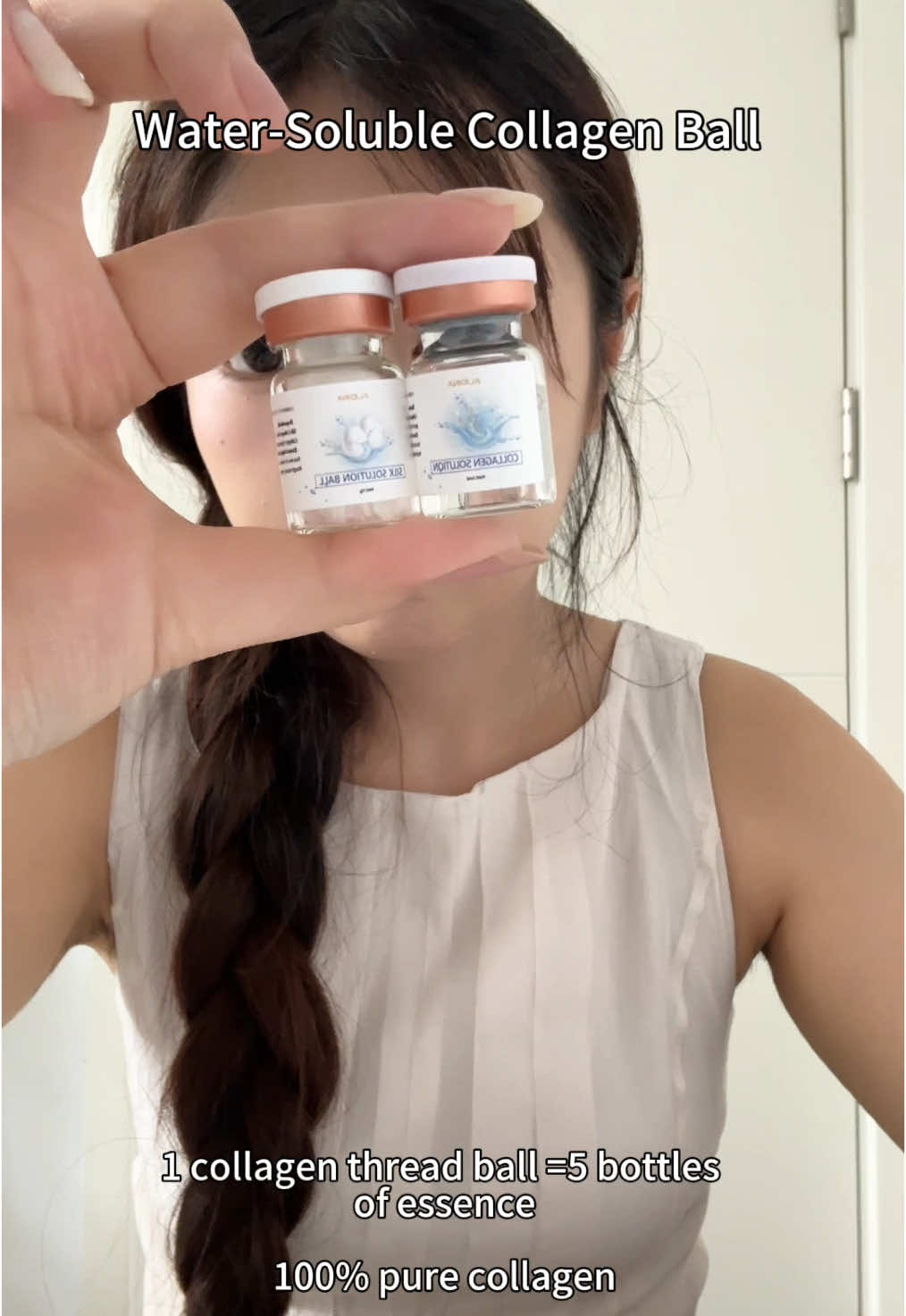 water-soluble collagen ball #collagen #fineline  #tighten  #plump  #moisturize  #skincare  #beauty  #followme 