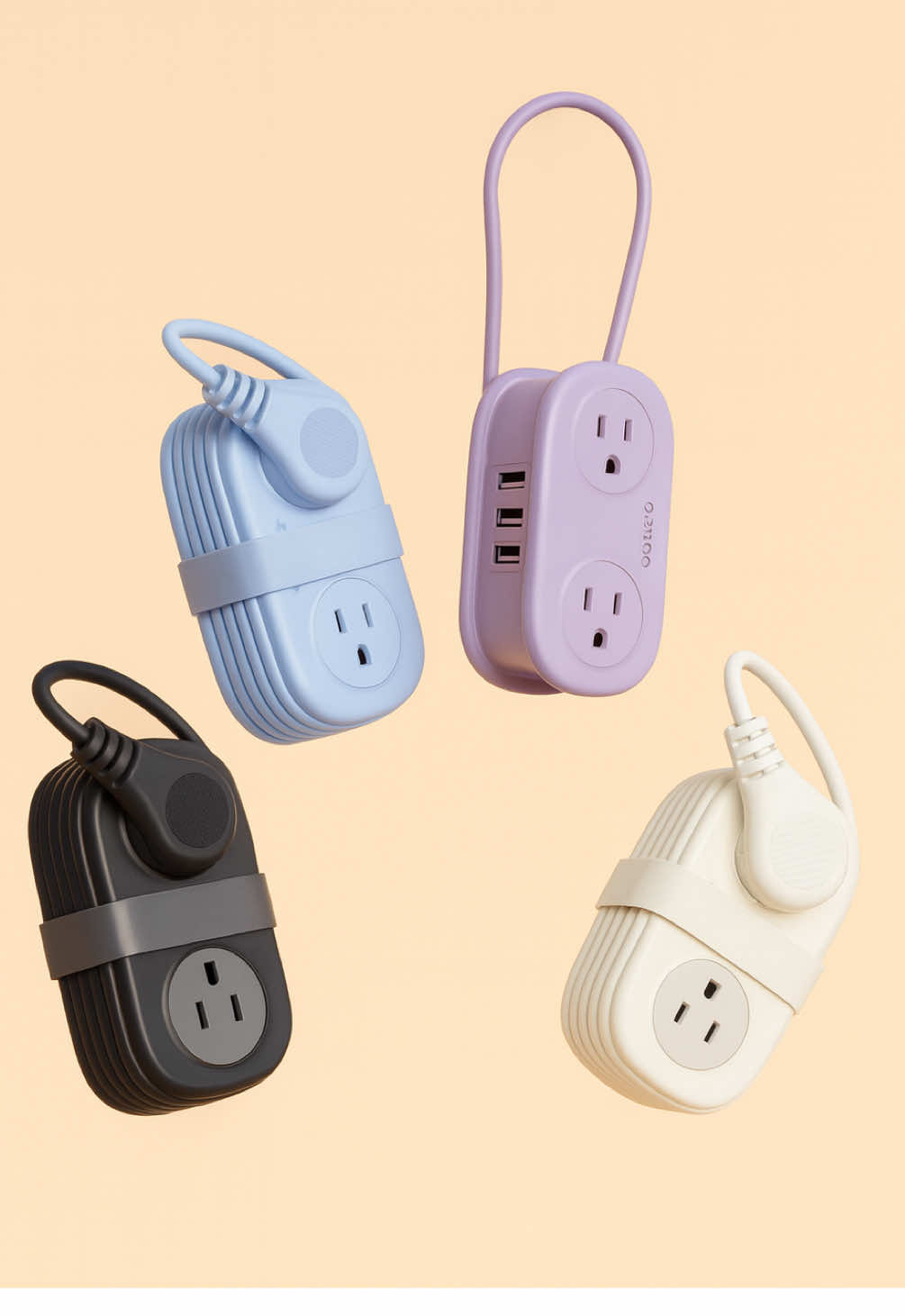 Orico AP3 Travel Power Strip - Compact and Portable - 45 Thin and Flat Plug - Dual Side Extension - Stable Power - Safety Protection #orico #travelessentials #powerstrip #cruise #charging 