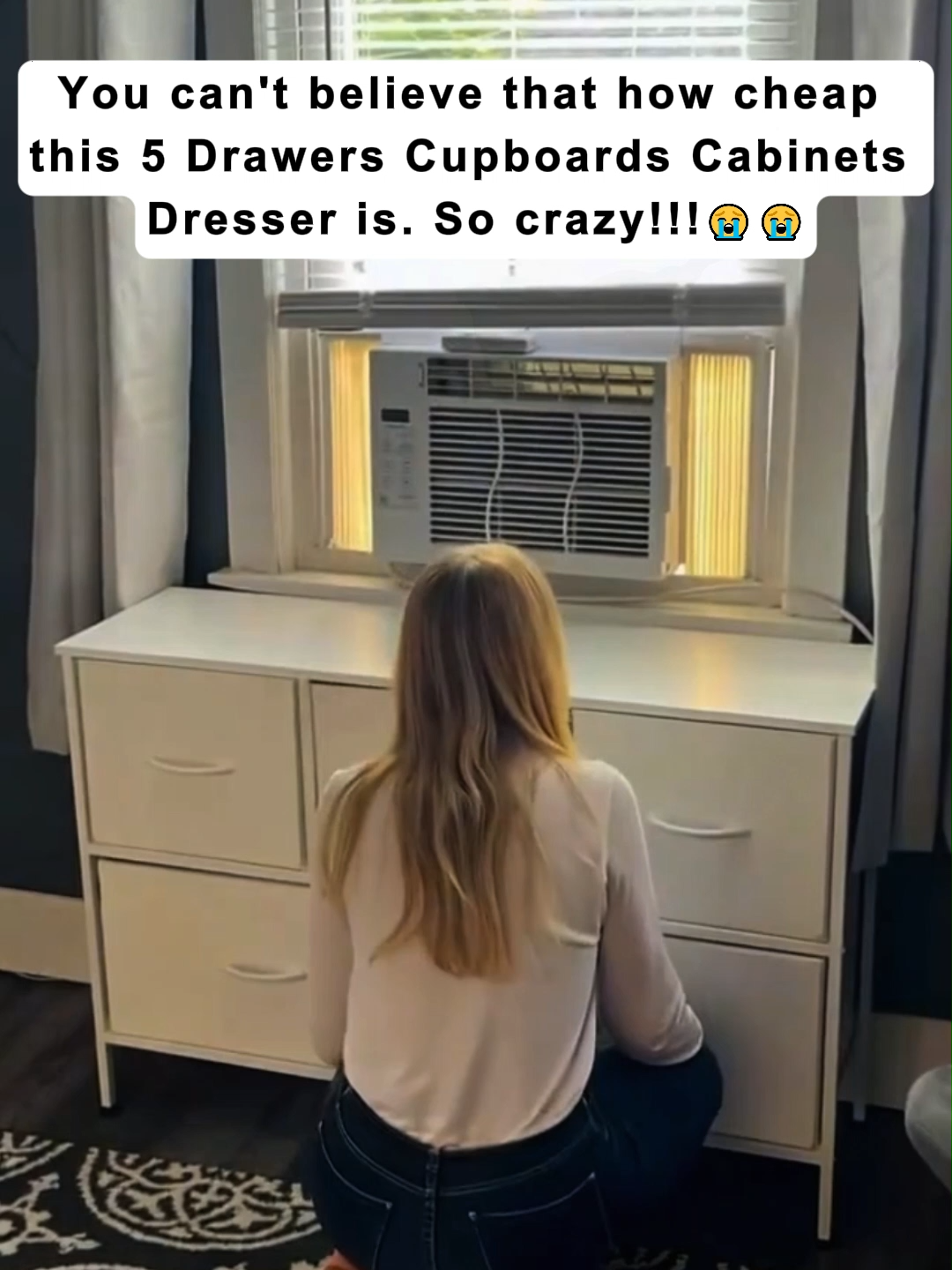 Add style & storage to any room with this 5-drawer dresser! ✨#HomeOrganizer #BedroomIdeas #StorageTower #SpaceSaver