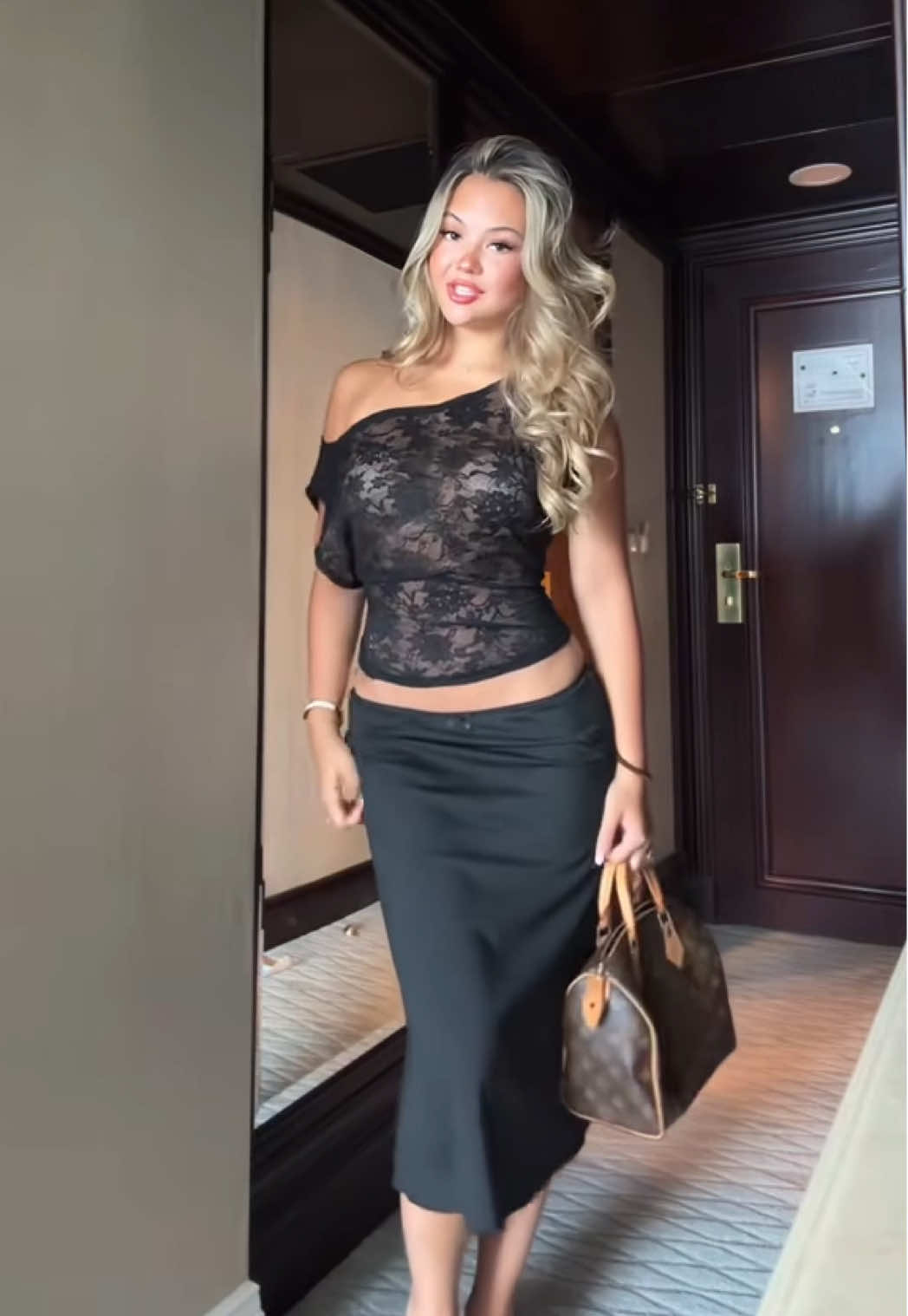 @Coco Looking amazing in Iris lace top & Helia skirt 🖤 #venderbys #outfit #outfitinspo #fashiontiktok 