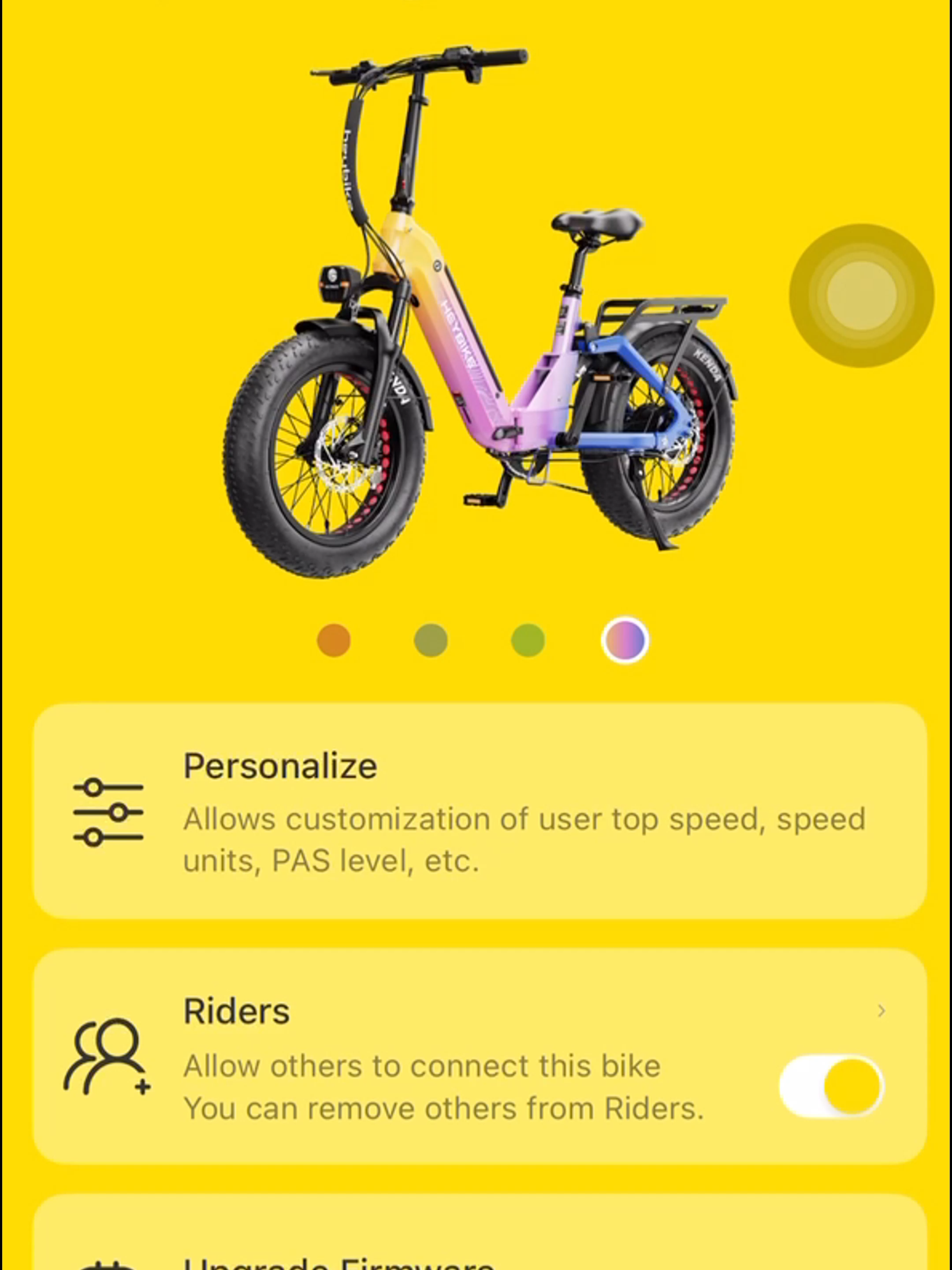 Personalize your riding experience by adjusting max speed and PAS settings on the Heybike app. #letyourjoyout #heybike #ebikelife #ebike #heybikeapp