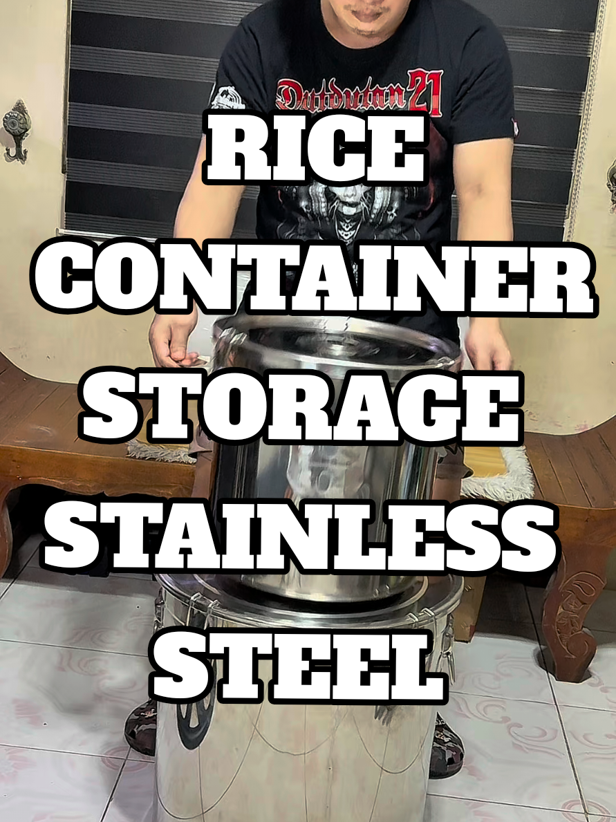 Mas safe at secured ang bigas natin sa rice storage na ito. dina din makaka pasok ultimo langgam or alikabok, made of stainless steel na din kaya napaka tibay talaga #foodstorage #ricestorage #ricebucket #ricedispenser #ricecontainer 