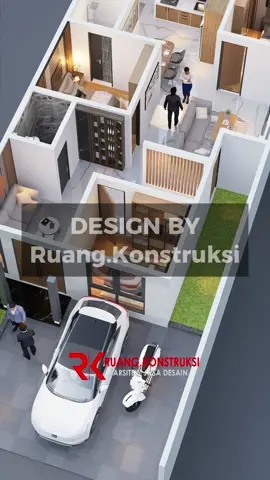 Desain 7×17 yang cocok buat kamu pecinta praktis tapi tetap estetik 😍😍 #ruangkonstruksi #arsitektur #fyp #rumah #rumahidaman 