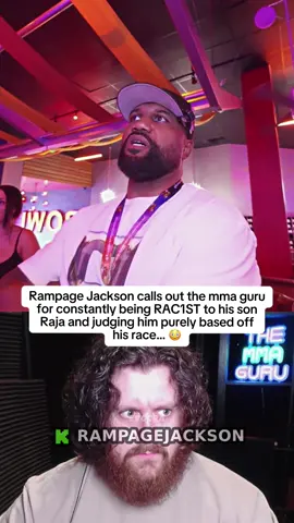 Rampage Jackson calls out the mma guru for constantly being RAC1ST to his son Raja and judging him purely based off his race… 😳 #rampagejackson #rajajackson #mmaguru