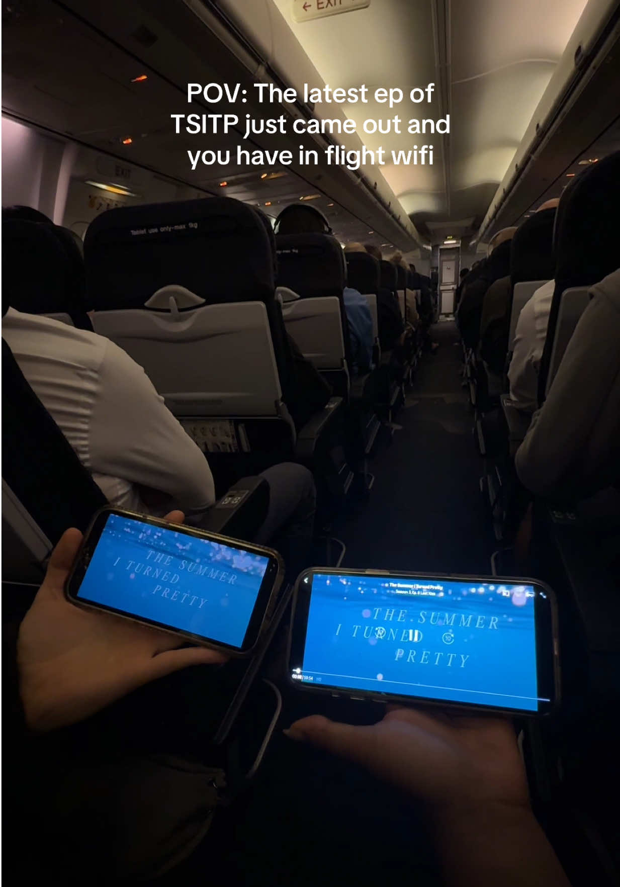 Single-handedly keeping the entire flight entertained with our reactions #TSITP #thesummeriturnedpretty #episode8 #teamconrad 