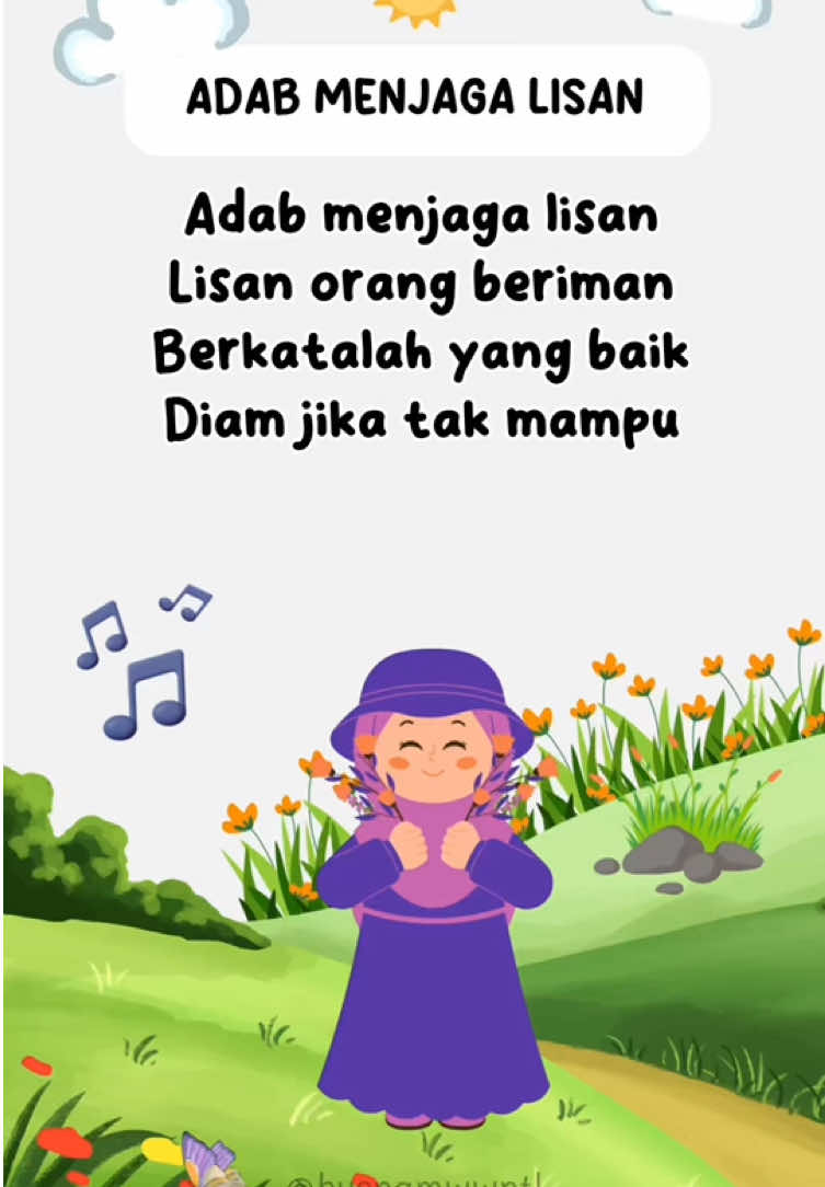 Lagu Adab Menjaga Lisan #laguanak #laguislami #adab #kontenedukasi #pendidikan 