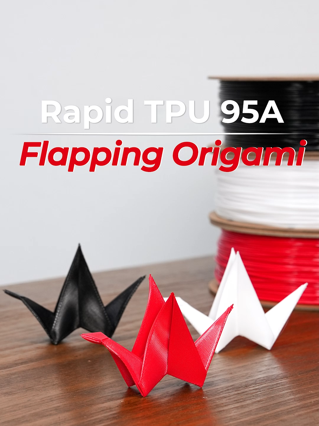 This origami is not just for showing; it can flap too! Printed with the flexible ELEGOO Rapid TPU 95A Model credit: NovaLightAngel (Cults3D) #elegoo #3dprinting #filament #fdmprinting #fdm #TPU #TPU95A