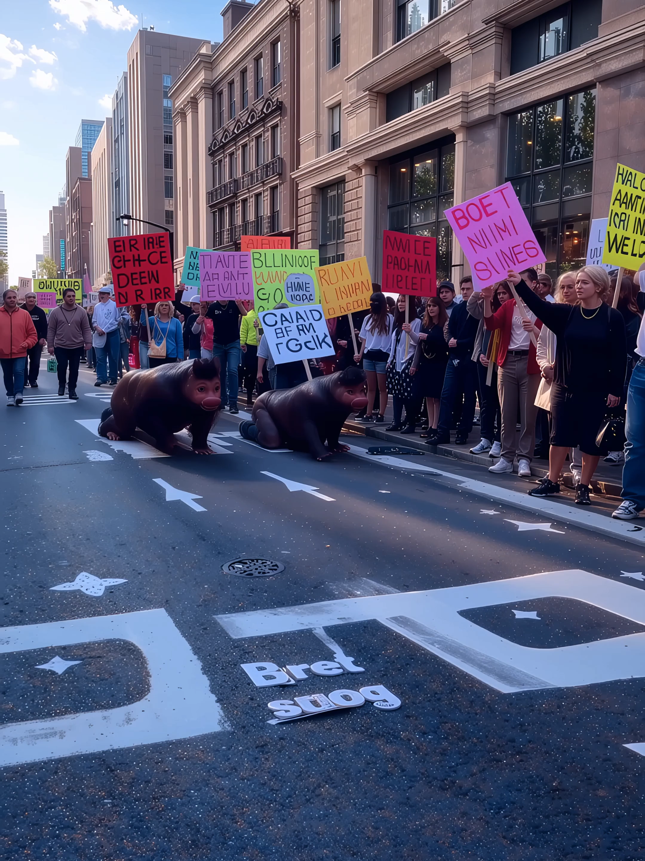 Hectic hippo parade