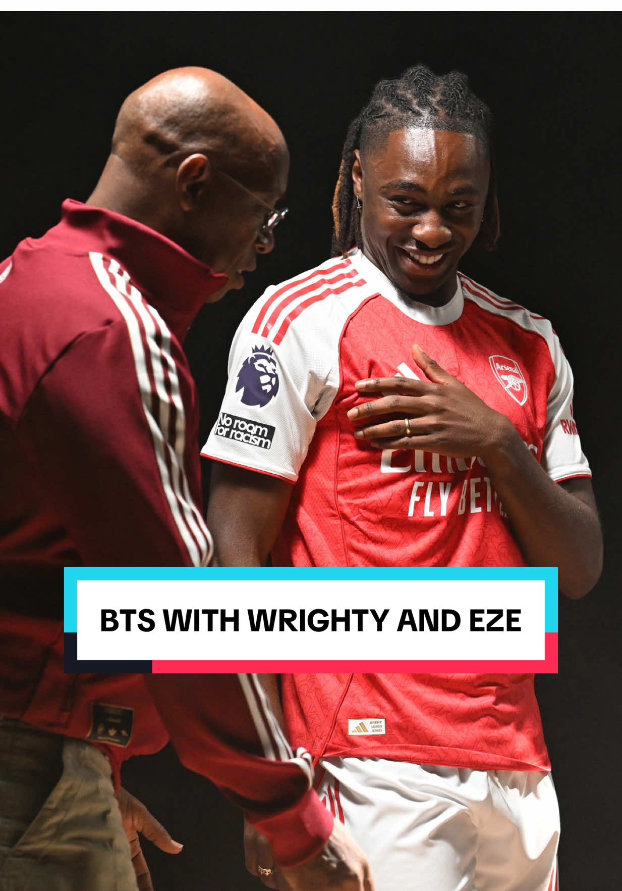Ian Wright and Ebere Eze behind the scenes 🤩 #afc #Arsenal 