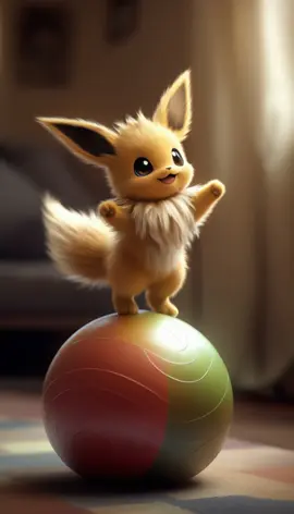 バランスボールブイ！ #ポケモン #pokemon #ai #イーブイ #バランスボール 