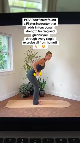 These weighted Pilates classes have added so much strength and tone - obsessed with the combo of Pilates and heavier weights!! #pilatesweights #pilatesstrength #pilatesworkout 