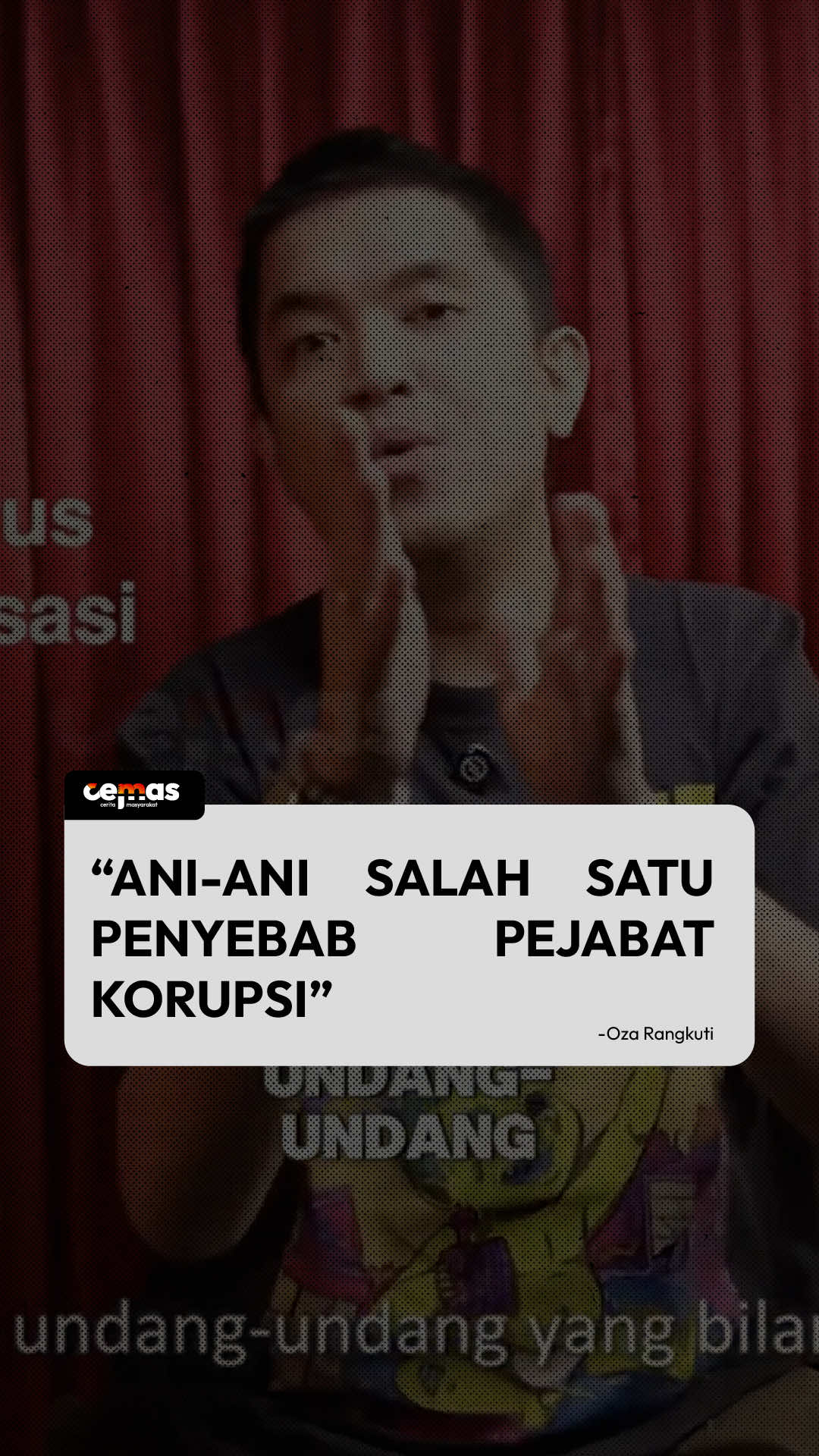 Kalian setuju gak ani-ani ini dibasmi dan dikriminalisasi?  —— #CeritaMasyarakat #Cemas #kecemasan #aniani #korupsi 