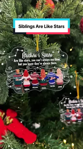 Cherish sibling love with a reminder of their eternal presence in your life! 🌟🎄 #macorner #ornament #siblingslove #christmasgift #familyties