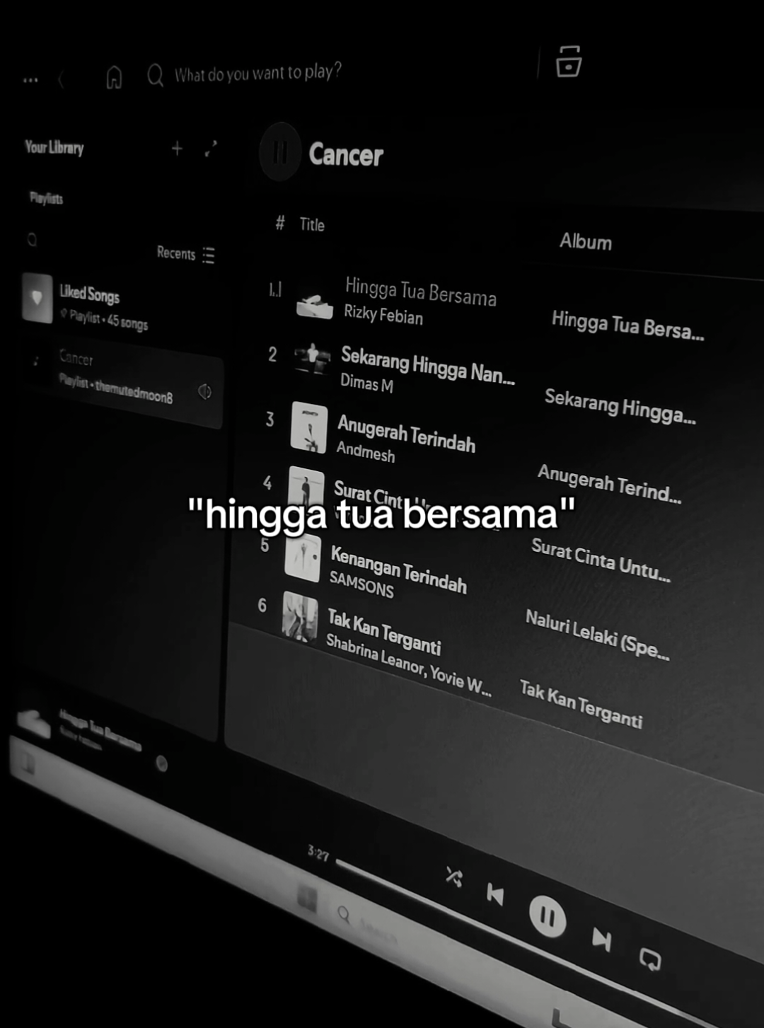 🎧🫀 #foryoupage #liriklagu #hinggatuabersama #lyrics #spotify 