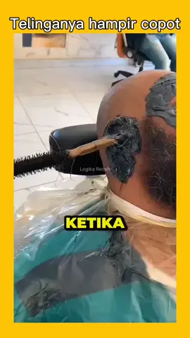 Ada ada aja kelakuan si botak wkwk 😂 #barber #shop #bapakbapak #rambut #telinga
