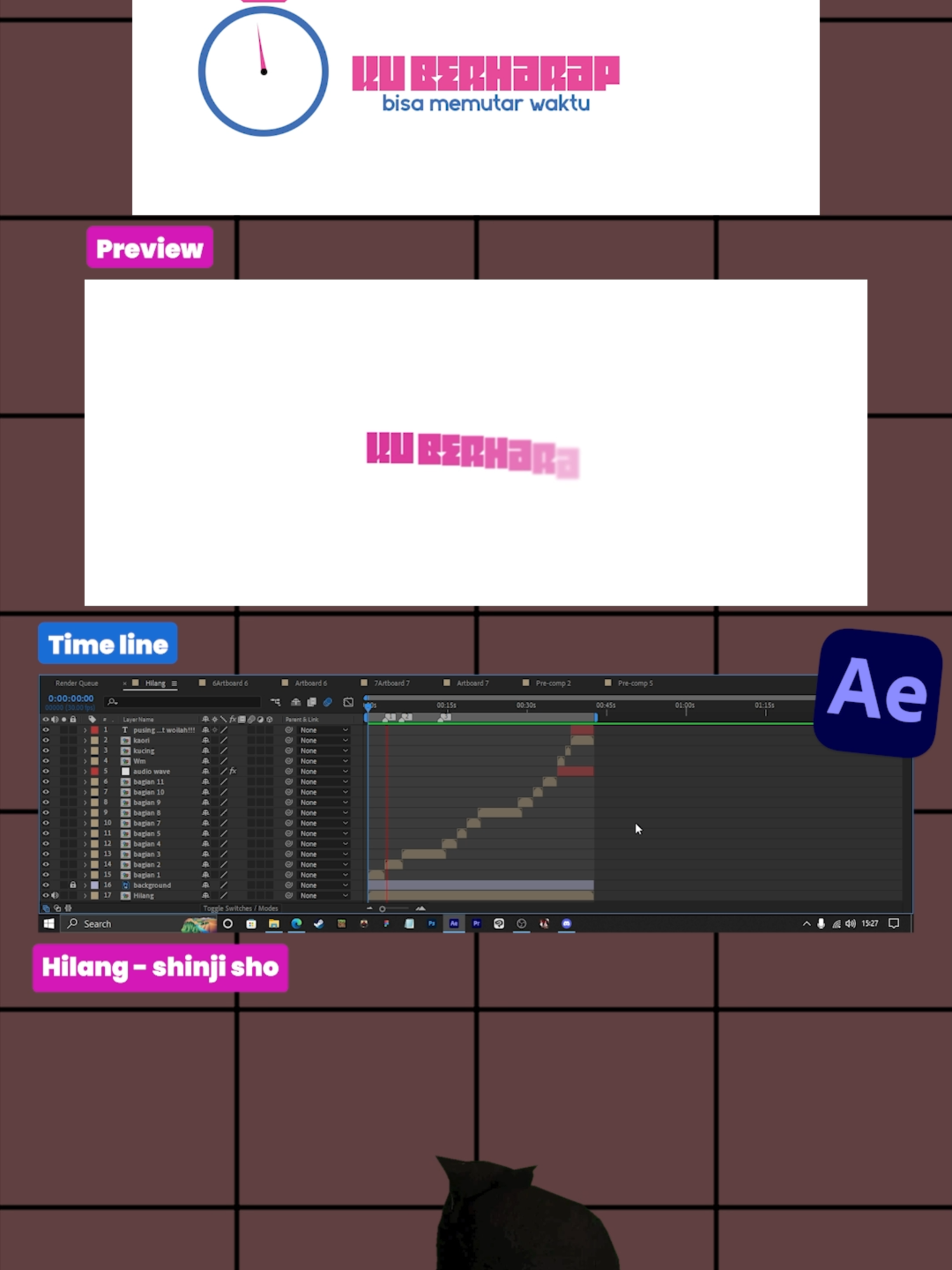 Break down hilang - shinji sho #aftereffects #aftereffectsedits #timeline #edit #photoshop #hilang #indocamp
