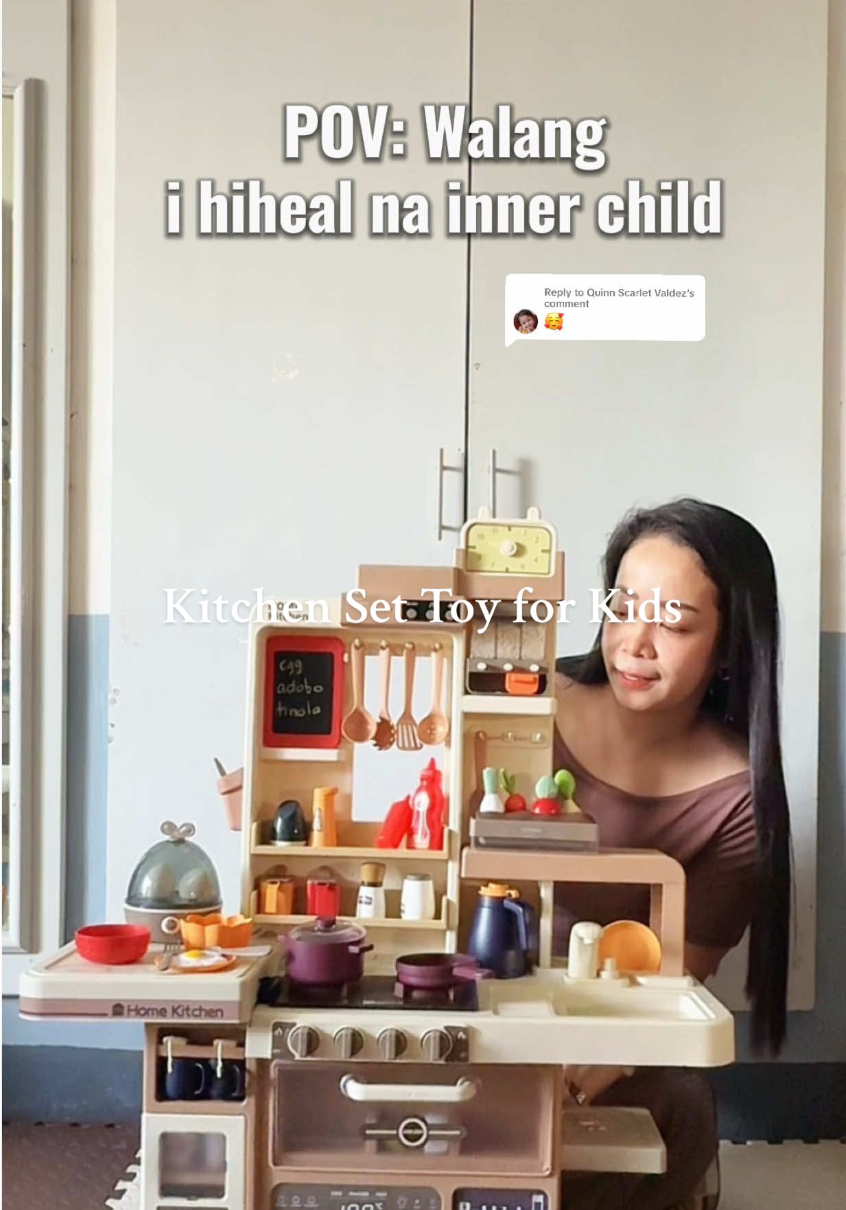 Replying to @Quinn Scarlet Valdez Kahit mommy siguradong mag eenjoy dito. Ganda panregalo nito this coming Christmas #kitchentoy #kitchentoyset #kitchenset #toys #toysforkids  