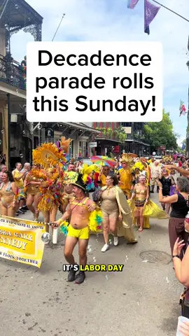 Decadence parade rolls this Sunday at 5pm //// I make fun videos around New Orleans, highlight local businesses, New Orleans life, and I’m a licensed tour guide offering daily New Orleans adventures! DM me for more info! #nola #neworleans #louisiana