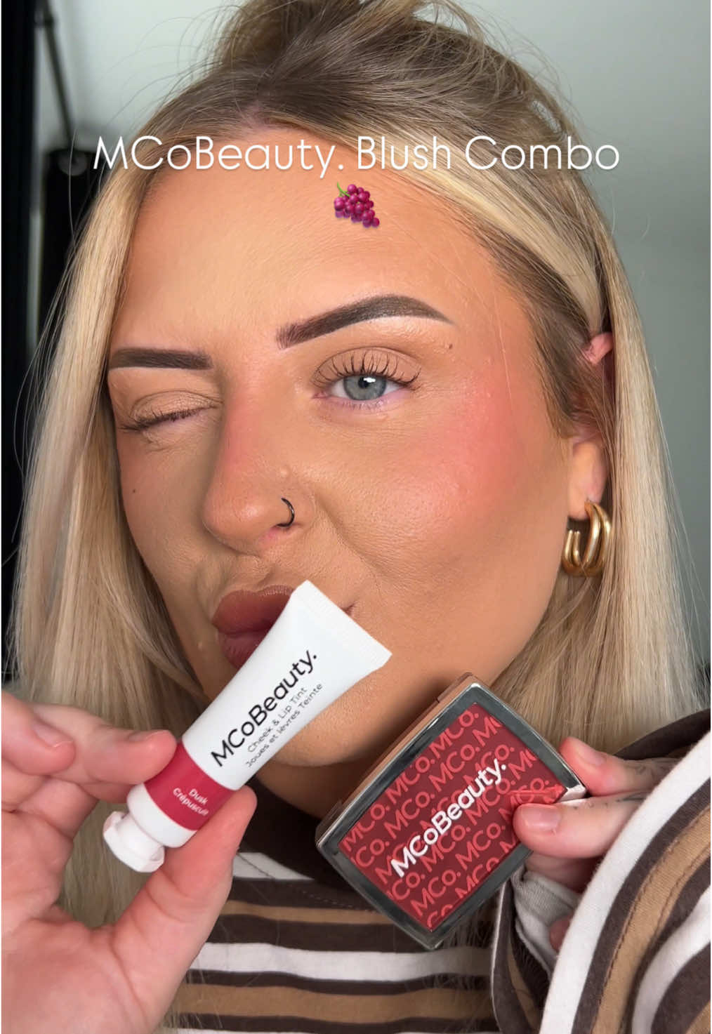 the PERFECT tone blush combo  🍇 @MCoBeauty |  cheek & lip tint -  “ dusk crepuscule “ glow up Ph powder - “ blush red “ now available in the UK! @Superdrug  #blush #blushcombo #mcobeauty #superdrug #affordablemakeup 