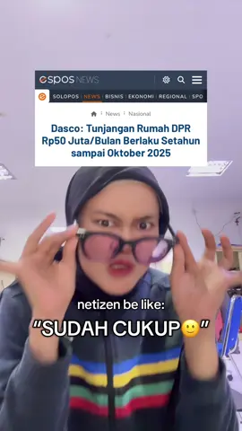 Dasco: Tunjangan Rumah DPR Rp50 Juta/Bulan Berlaku Setahun sampai Oktober 2025 Wakil Ketua DPR RI, Sufmi Dasco Ahmad, mengatakan, tunjangan rumah senilai Rp50 juta bagi anggota DPR hanya diberikan untuk satu tahun sejak Oktober 2024-Oktober 2025.  Ia menjelaskan tunjangan itu muncul karena pada periode 2024-2029 anggota DPR tidak lagi mendapat rumah dinas. Sementara, kata dia, tunjangan pengganti rumah tak bisa diberikan sekaligus. Jadi, setelah Oktober 2025, anggota DPR tidak lagi mendapatkan tunjangan rumah. 