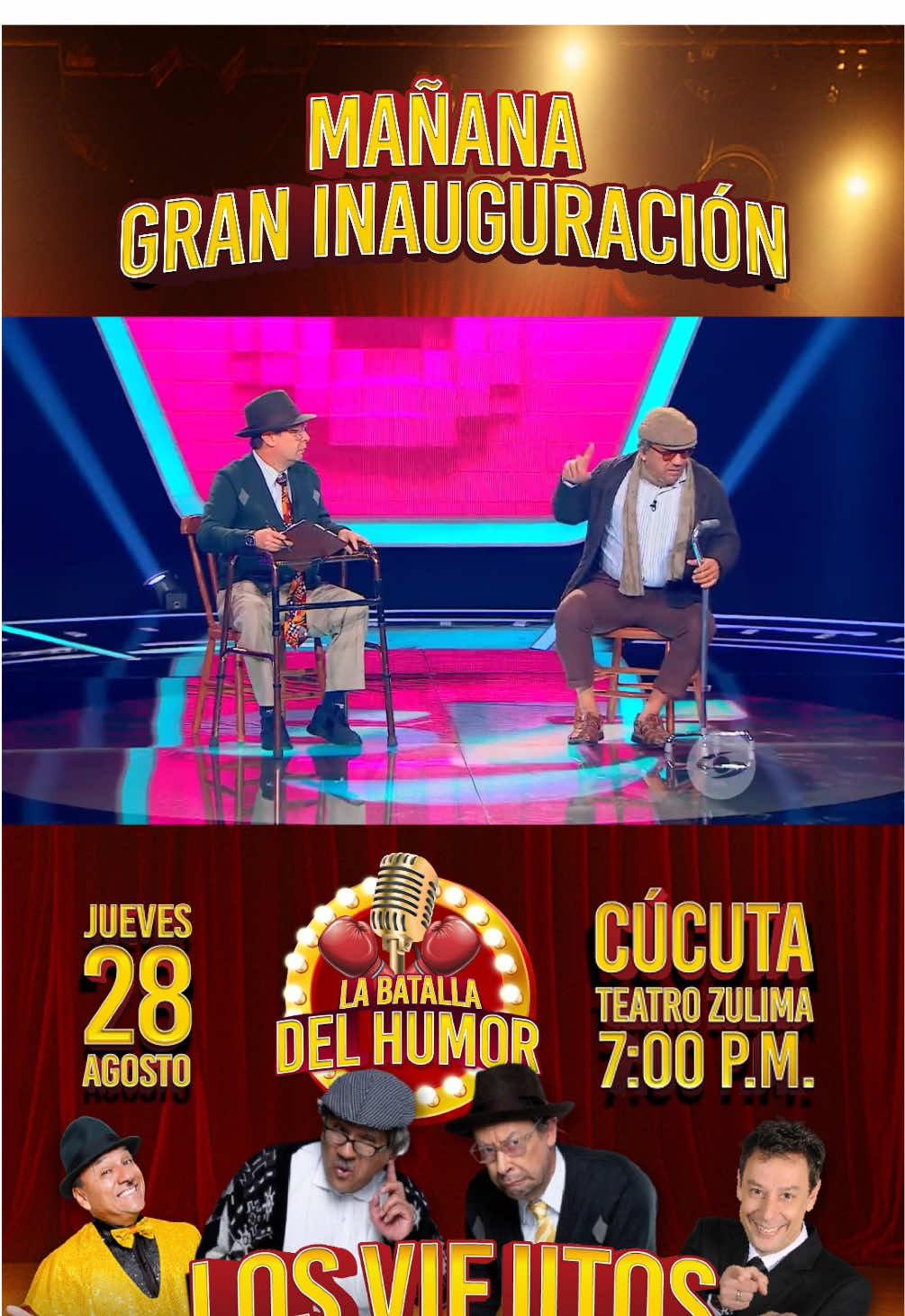 🎤✨ ¡Mañana comienza la risa más grande del año! La Batalla del Humor 2025 abre oficialmente sus puertas con un show lleno de comedia, sorpresas y mucha diversión. Prepárate para vivir la primera gran noche donde los mejores comediantes se enfrentarán con su mejor arma: el humor 🔥. 📍 Cúcuta, ¡la batalla empieza mañana! #LaBatallaDelHumor #Comedia #StandUp #Cúcuta