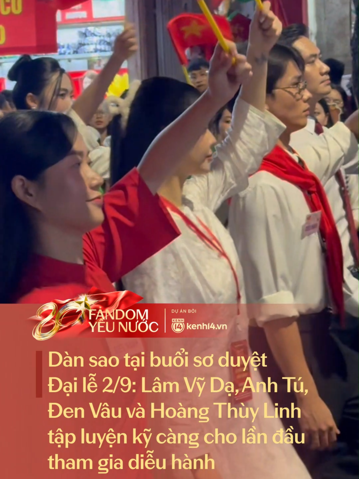 Dàn sao tại buổi sơ duyệt Đại lễ 2/9: Lâm Vỹ Dạ, Anh Tú, Đen Vâu và Hoàng Thùy Linh tập luyện kỹ càng cho lần đầu tham gia diễu hành Video: Xuân ----- 