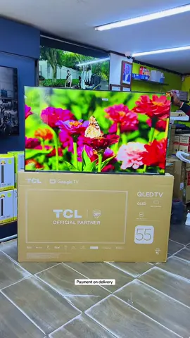 Model: 55T6C (T6C Series) QLED – Colorful Quantum Crystal Brightness: 450nit Slim & Uni-body AiPQ Processor Dolby Vision · Atmos HDR10+ HVA Panel 100% color volume Color optimization technology Slim & Metallic Uni-body AiPQ Processor: Ai contrast, Ai Clarity, Ai Motion, Ai HDR Google Meet Game Bar/Game Mode/ALLM HDR10+ Wifi, Bluetooth, RJ45 Multiple eye care Google chromecast Apple airplay Apple Home 1 Year Warranty#Googletvl #tclkenya #kenyantiktok🇰🇪 #kenyaelectronics #55T6C