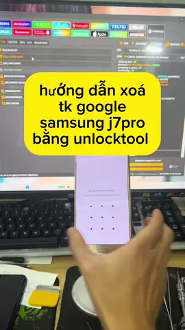 hướng dẫn coá tài khoản google samsung j7pro frp j7pro bằng unlocktool #binatnghedienthoai #xuhuong #tiktok 
